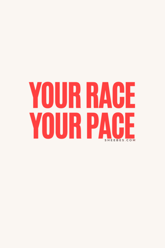best marathon running mantra: your race your pace