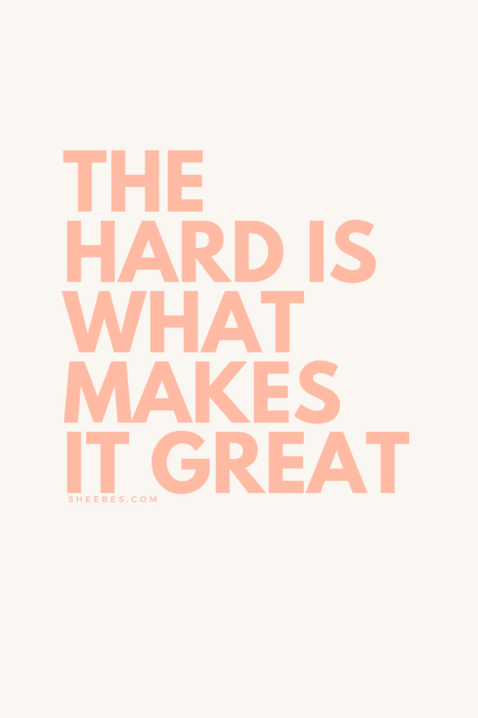 marathon running mantra: the hard is what makes it great