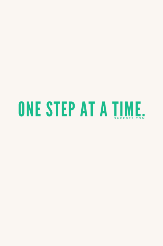 marathon mantra: one step at a time.