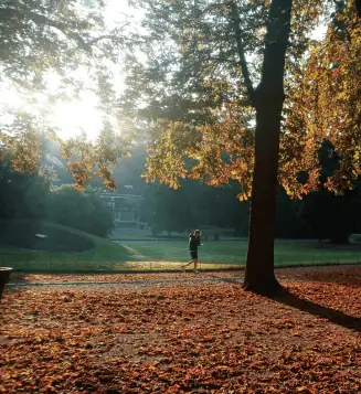 runner warming up for cold weather run